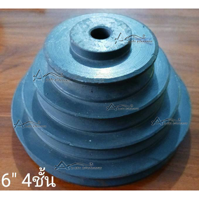 มู่เล่ย์ชั้น ร่อง A 6" x 4 ชั้น รูเล็ก ( พูลเล่ย์เจดีย์ )