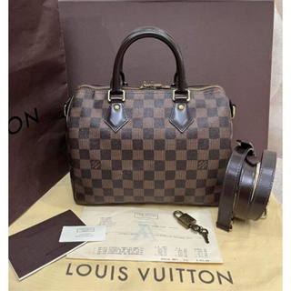 กระเป๋า​louis​ vuitton speedy 25 แท้​100​%ส่งฟรีมีของแถมused