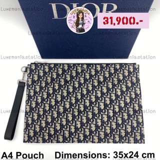 👜: New!! Dior Obique A4 Pouch Bag ‼️ก่อนกดสั่งรบกวนทักมาเช็คสต๊อคก่อนนะคะ‼️