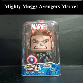 Mighty Muggs Captain America Marvel Avengers Hasbro ไมตี้ มักส์ กัปตันอเมริกา ตุ๊กตาเปลี่ยนหน้าได้ ฮาสโบร ลิขสิทธิ์แท้