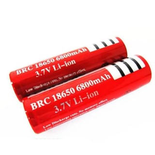 BRC แบตเตอรี่ลิเธียม 3.7V 6800ma แบตเตอรี่ลิเธียมไฟฉายแบตเตอรี่แบบชาร์จไฟได้