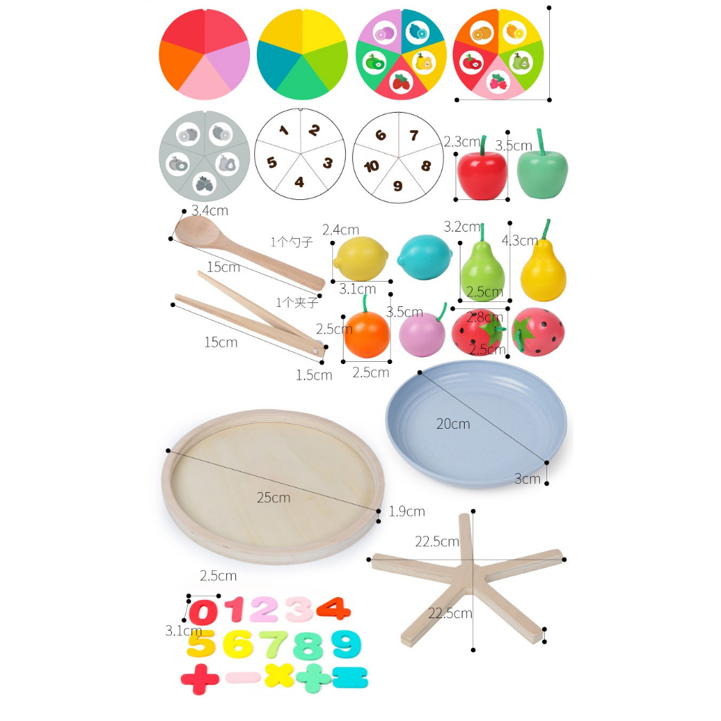 * ออกบิลได้ (แจ้งทางแชท) Classification of Fruits  ของเล่นเรียนรู้แยกสี บวกลบคณิต แยกหมวดหมู่ - รูปที่ 4