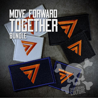 ตัวรีดติดเสื้อ ตัวรีดลายปัก อาร์มปัก โลโก้ของพรรคก้าวไกล Move Forward Together Patch Bundle