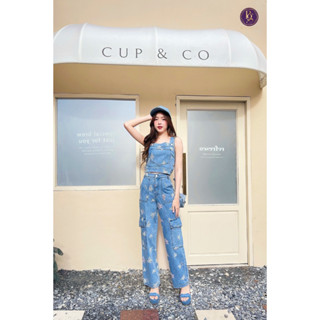 ราคาถูกที่สุด!! Boniga(โบนิก้า) Set เสื้อ+กางเกงขายาว งานปักผีเสื้อ