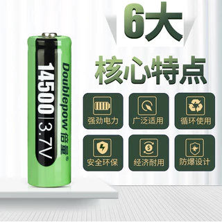 ถ่านชาร์จ Li-ion 14500 ขนาด 2960 mWh 3.7V ชนิดหัวนูนและหัวแบน (ถ่านเกรด A มีประกันทุกก้อน)