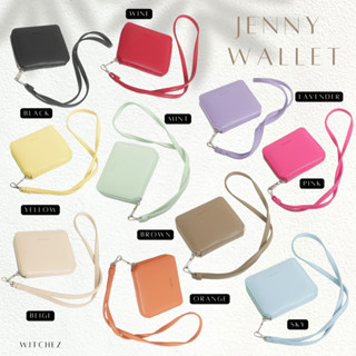 Jenny wallet กระเป๋าสตางค์พร้อมสายคล้องคอ 7สีพร้อมกล่อง