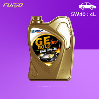 น้ำมันเครื่อง เบนซิน สังเคราะห์แท้ บางจาก GE GOLD SN/CF 5W40 4L