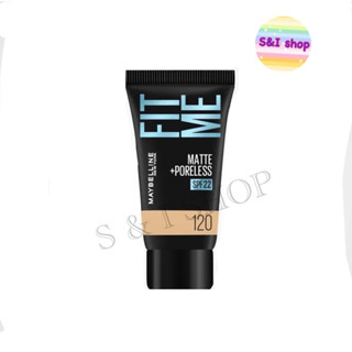 รองพื้น maybelline เมย์เบลลีน ฟิต มี แมท + พอร์เลส ฟาวเดชั่น SPF 22 เบอร์ 120 ขนาดทดลอง 5 มล.