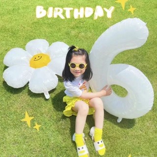 ลูกโป่งตัวเลขสีขาว ลูกโป่งวันเกิด 40 นิ้ว