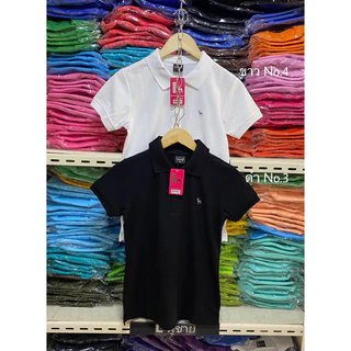 เสื้อโปโลสีขาว-สีดำ GEEKOตรากวาง ผู้ชาย,ผู้หญิง ของแท้100%