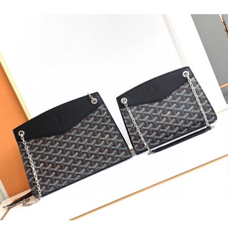 พรี​ ราคา6400 Goyard Rouette กระเป๋าสะพายไหล่ 8818 กระเป๋าโซ่ 25.5*10*19cm