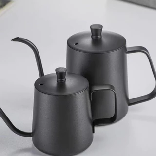 [AC053]กาดริปกาแฟ สแตนเลส สีเงิน/สีดำ 250ml/350ml/600ml Stainless Pour-Over Coffee Drip Pot