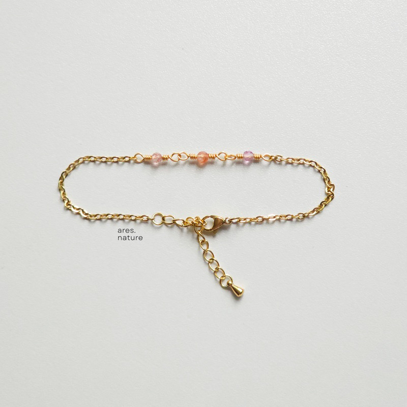 ares.nature - สร้อยข้อมือหิน รุ่น Tiny แบบติดหินเจีย กำไลหิน