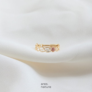 (ares.nature) แหวนลวดดัดรุ่น Roe twist ring สายมู แหวนหินมงคล