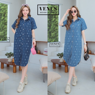 🌈🌿🌼🌸🌺💙🇰🇷 Jeans Smile Maxi Dress Shirt Short Sleeve