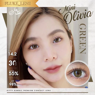 คอนแทคเลนส์ มีอย. 🫒 Mini Olivia green , brown 🫒 Kittykawaii อมน้ำ55% ยอดฮิตจากเกาหลี🇰🇷 เลนส์นิ่มบางสบายตา กรองแสง