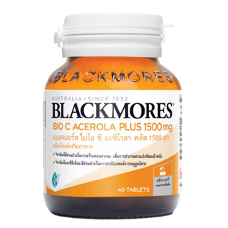 Blackmores วิตามินซี Blackmores Bio C แบลคมอร์ส ไบโอ ซี อะซีโรลา พลัส 1500 มก. 40 เม็ด