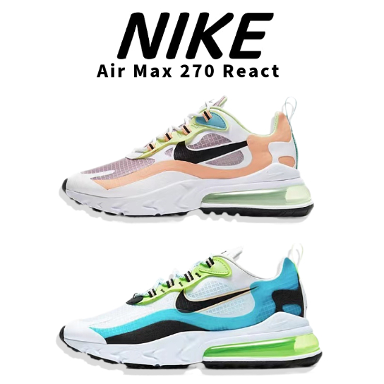 สินค้าแท้ 💯 Nike Air Max 270 React เต็มฝ่ามืออากาศตาข่ายใบหน้ารองเท้ากีฬารองเท้าวิ่ง