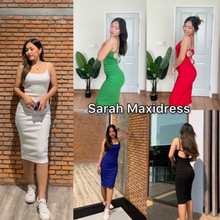 ชุดสายเดี่ยวเปิดหลัง Sarah Maxidress  ผ้าร่องเกรดญี่ปุ่น พร้อมส่ง