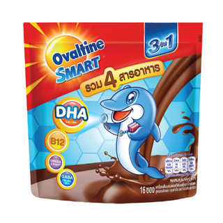 OVALTINE โอวัลติน เครื่องดื่มมอลต์สกัด รสช็อกโกแลต 3 in 1 สมาร์ท 28 กรัม แพ็ค 16 ซอง