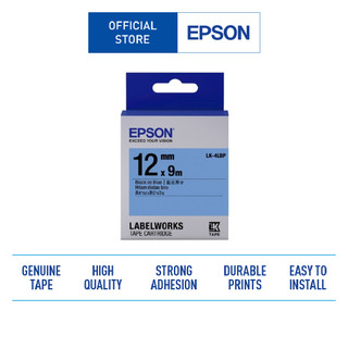 Epson LK-4LBP 12MM BLACK ON BLUE (เทปพิมพ์อักษร)