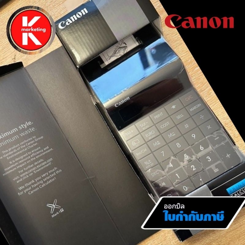 Canon​ X-Mark​ Print​ เครื่องคิดเลขพิมพ์กระดาษหน้าจอ LCD ขนาดใหญ่ แสดงผล 12 หลัก รูปแบบตัวเครื่องล้ำ