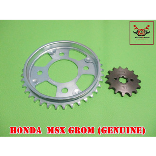 HONDA MSX GROM (GENUINE PARTS) FRONT (15T) &amp; REAR (36T) SPROCKET SET  // ชุดสเตอร์ หน้า (15 ฟัน) &amp; หลัง (36 ฟัน)