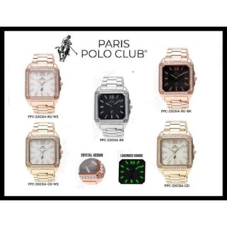 Paris Polo Club นาฬิกาผู้หญิง รุ่น PPC-230314  สายสเตนเลส สีทอง สีโรสโกลด์