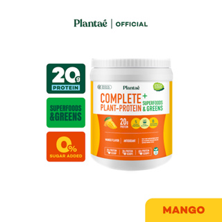 [โค้ดคู่ลดเพิ่ม 280.-] Plantae Complete Plant-Protein : Superfoods &amp; Greens รส Mango 1 กระปุก ขนาด 800g : โปรตีนพืช