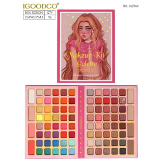 พาเลท 80+8 สี เนื้อดี เกลี่ยง่าย Makeup Kit Palette IGOODCO #IG2964