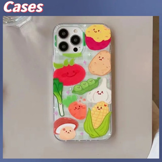 คูปองเคลม🎀เคสไอโ case for iphone 11 12 สร้างสรรค์ผักเต็มจอน่ารัก เคส 14 13 12 11 pro max ป้องกันการตกและทนทาน