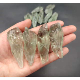 1pc Natural Green Quartz Rock Crystal Healing Stone Raw Rough Rare Gemstone Collectible Mineral Specimen Aquarium Home