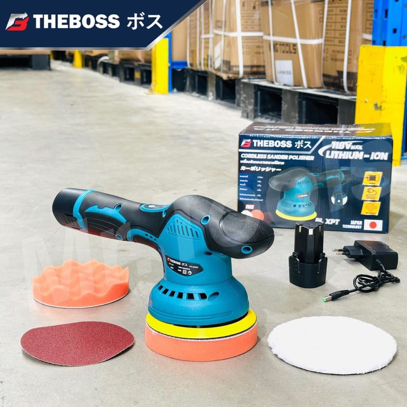 เครื่องขัดสี เครื่องขัดกระดาษทรายแบตเตอรี่ไร้สาย 118V ยี่ห้อ Theboss