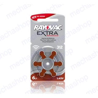 ถ่านกระดุม 6 ก้อน ถ่านเครื่องช่วยฟัง Rayovac hearing aid batteries size 312 hearing aid batteries (From Germany)