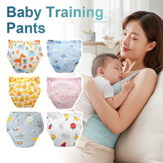 🎀กางเกงเลิกเพิส🎀 กางเกงผ้าอ้อม ซักใส่ซ้ำได้ baby learning pants ใส่นุ่มสบาย