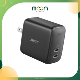 AUKEY หัวชาร์จ PA-R2S 40W Power Delivery Fast Charger Adapter with 2 port I Moon Market