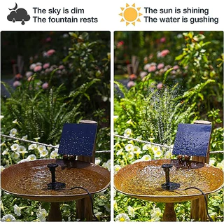 น้ำพุกลางแจ้ง 7V 1.2W น้ำพุโซล่าเซลล์เล็ก ปั๊มน้ำพุ ปั๊มน้ำโซลาเซล solar powered fountain pump น้ำพุพลังงานแสงอาทิตย์
