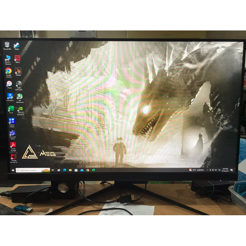 จอคอมมีตำหนิ MSI 27นิ้ว 120hz