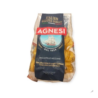 Agnesi Tagliatelle Mezzane500g.แอคเนซี ตักเลียตะเล่ เมสละเน่ พาสต้าเส้นแบน 500กรัม