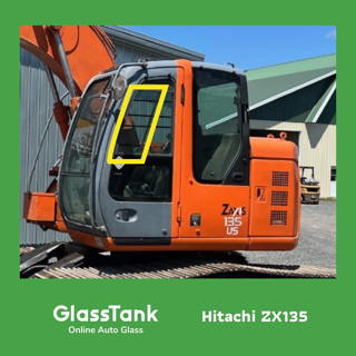 กระจกบานตายหน้าซ้าย ฮิตาชิ Hitachi ZX135 กระจกแม็คโคร