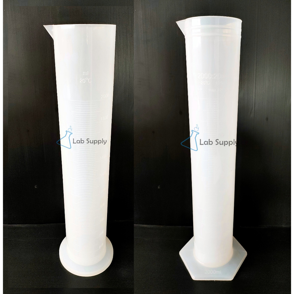 No Brand_Measuring Cylinder(PP)(Plastic), Hexagonal Base, Round Base กระบอกตวงพลาสติก ฐาน6เหลี่ยม ฐา
