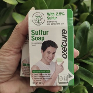 สบู่อ๊อกซีเคียว ลดสิว ลดความมันส่วนเกิน ลดปัญหากลิ่นตัว Oxecure Sulfur Soap  30g