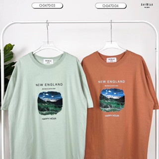 เสื้อยืด Oversize แบรนด์ Anywear ®️ ลาย New England