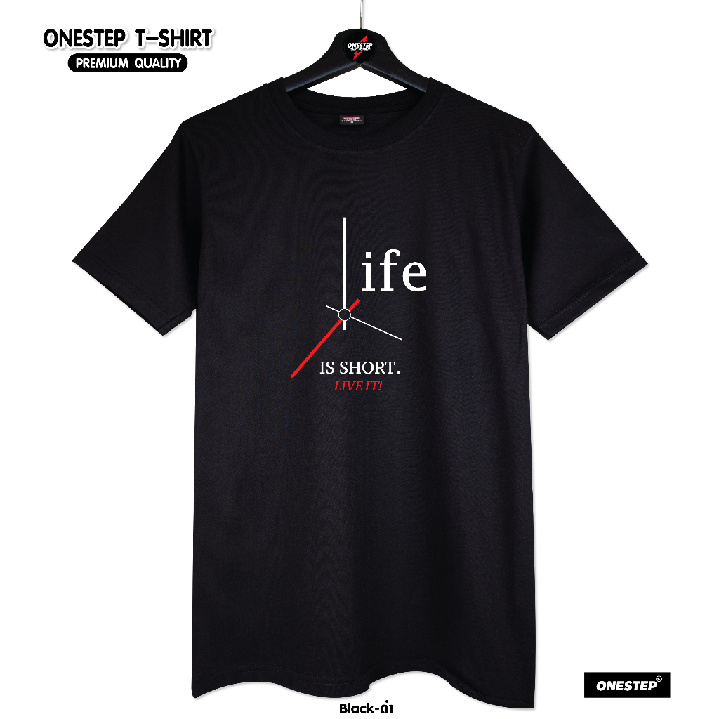 เสื้อยืดลาย LIFE IS SHORT ผ้า cotton 100% อย่างดี (no.101)