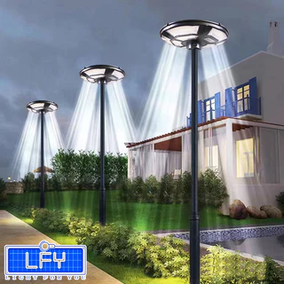 ไฟถนนโซล่าเซลล์ UFO-100000W-W แสงขาว รุ่น UFO-42CM-9L ค่าไฟ0บาท สว่างยันเช้า 750LED 10000MAH