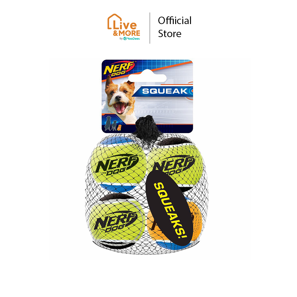 Nerf Dog เนิร์ฟด็อก Squeak Tennis Balls ลูกเทนนิส ของเล่นสุนัข