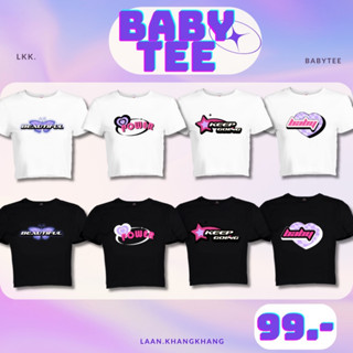 babytee เสื้อครอปสไตล์y2k