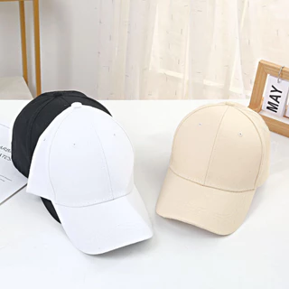 [W0097] หมวกแก๊ป สีพื้น ทรงเบสบอล ผ้าคอตตอน ปรับสายได้ Cap Ins Cotton หมวกแฟชั่น