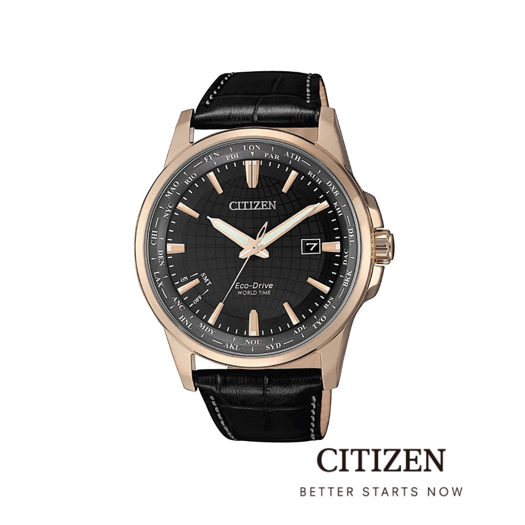 CITIZEN Eco-Drive BX1008-12E World Time Series Men's Watch ( นาฬิกาผู้ชายพลังงานแสง )