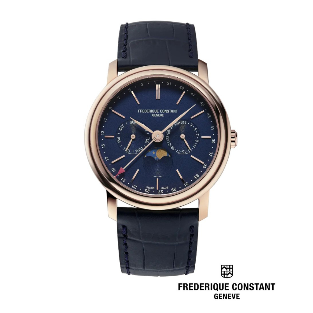 Frederique Constant Quartz FC-270N4P4 Leather Classics Business Timer Men’s Watch